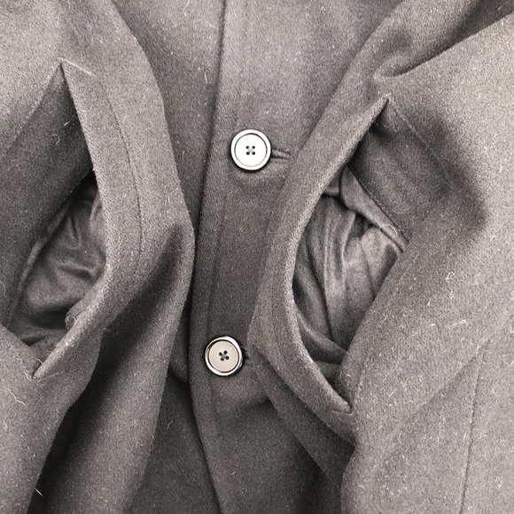 J. Crew Black Wool Cotton 5 Button 4 Pocket Coat - Picture 6 of 10